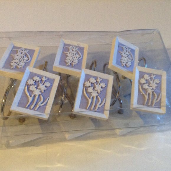 Shower curtain hooks - lilac - Picture 2 of 4